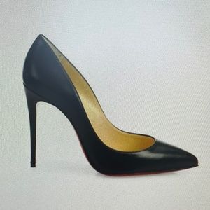 Christian Louboutin Pigalles Follies 100 Black Leather Pumps